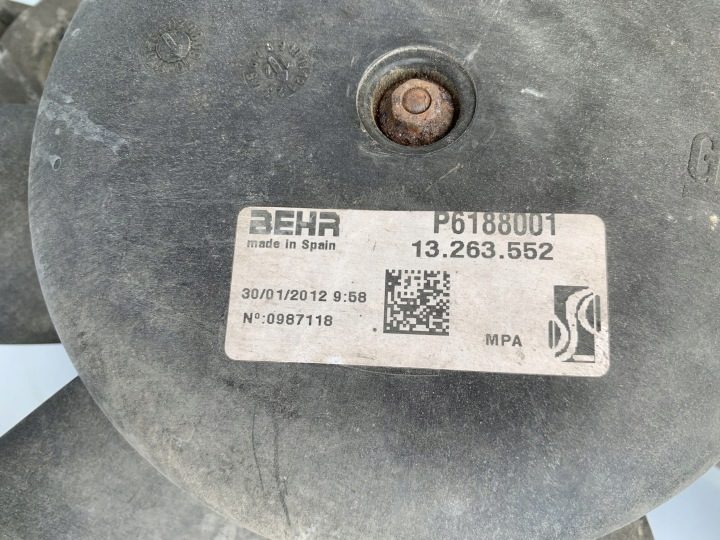 OPEL CORSA D OPC вентилятор радиатора 13249564 P6188001 13263552 V2677001, фото 7