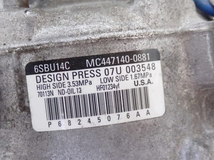 КОМПРЕССОР КОНДИЦИОНЕРА MC447140-0881 JEEP COMPASS II 2.0 MULTIJET 17 г., фото 6