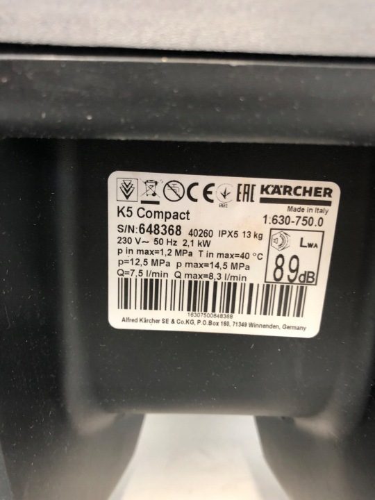 Мойка высокого давления Karcher 145 бар 2100 Вт 1.630-750.0, фото 8