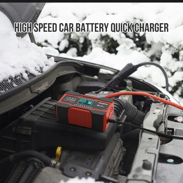 Зарядное устройство автомобильное 10A, 12V/24V LCD, фото 7