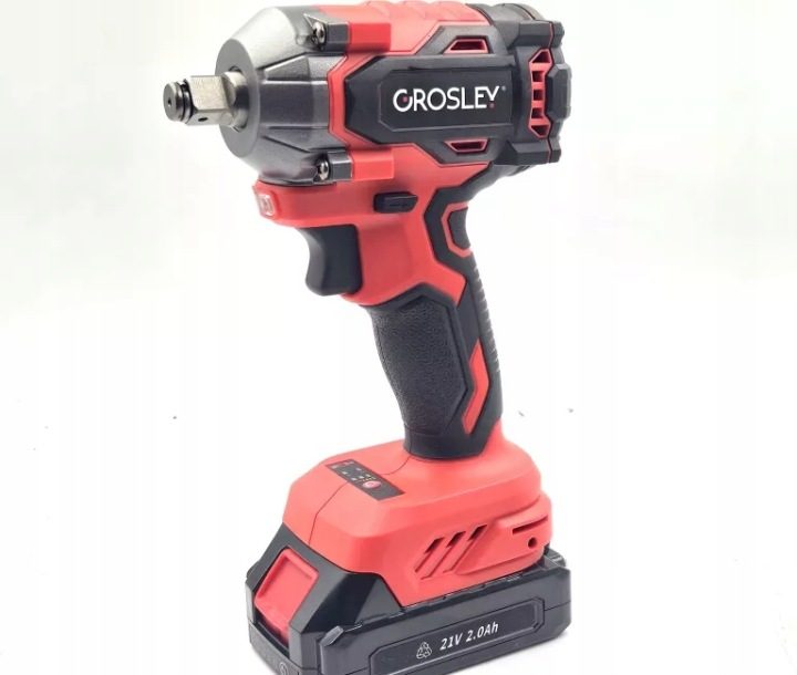 Ударный гайковерт 1/2″ 400 Нм GROSSLEY 2 аккумуляторы 2.0Ah зарядное устройство 2A КЕЙС, фото 6