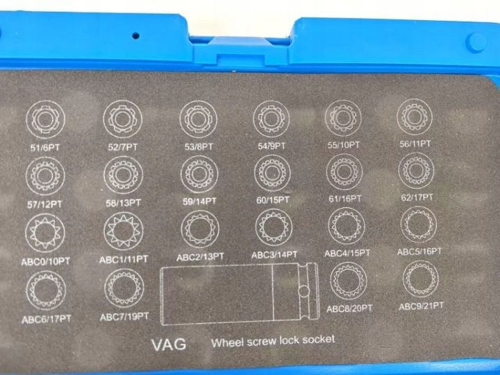 КОМПЛЕКТ КЛЮЧЕЙ БОЛТОВ КОЛЕС VAG JONNESWAY AI010034 22CZ, фото 4