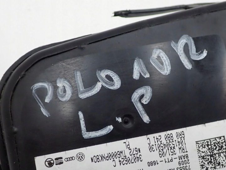 ПОДУШКА БЕЗОПАСНОСТИ БОКОВАЯ ЛЕВАЯ ОРИГИНАЛ 6R0880241C VW POLO V 6R 6C 10 г., фото 8