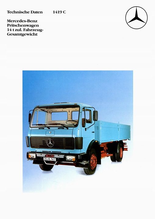 ПРОСПЕКТ MERCEDES-BENZ PRITSCHENWAGEN 1419 C, фото 1