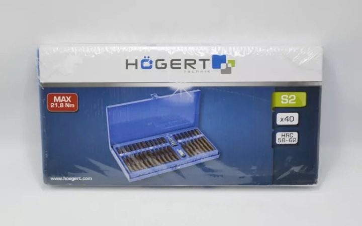 Комплект бит Torx/шестигранник/spline S2 наконечника wkrętakowe 40 элементов Hoegert, фото 1