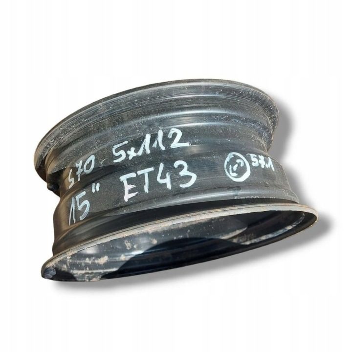 4× Штампованный диск VW 6.0" x 15" 5x112 ET 43, фото 8
