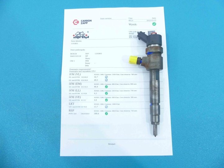 ПРОВЕРЕННАЯ ФОРСУНКА ALFA ROMEO 147 1.9 JTD 0445110119, фото 1