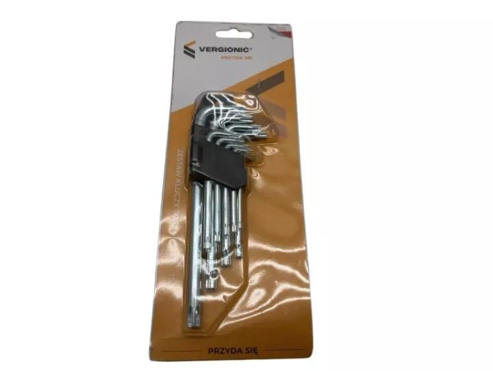 КЛЮЧИ TORX 9 штук стальные шестигранные T10 – T50 шестигранник torxy комплект imbusów, фото 1