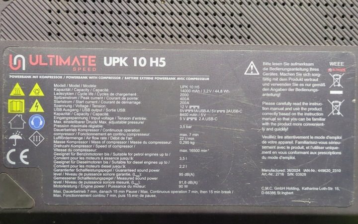 Ultimate Speed (UPK 10 H5) устройство пусковое с kompresorem и повербанк, фото 3