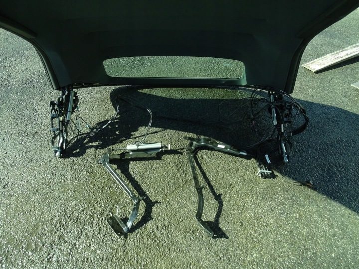 В СБОРЕ СКЛАДНАЯ КРЫША ( КАРКАС ОБШИВКА СТЕКЛО ) AUDI A3 8V КАБРИОЛЕТ ЧЕРНЫЙ, фото 8