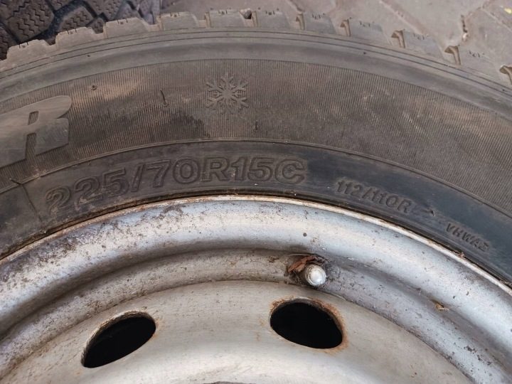 5x Колеса Fiat Ducato III Комплект + Запаска Firestone Vanhawk Winter 225/70/15C, фото 12