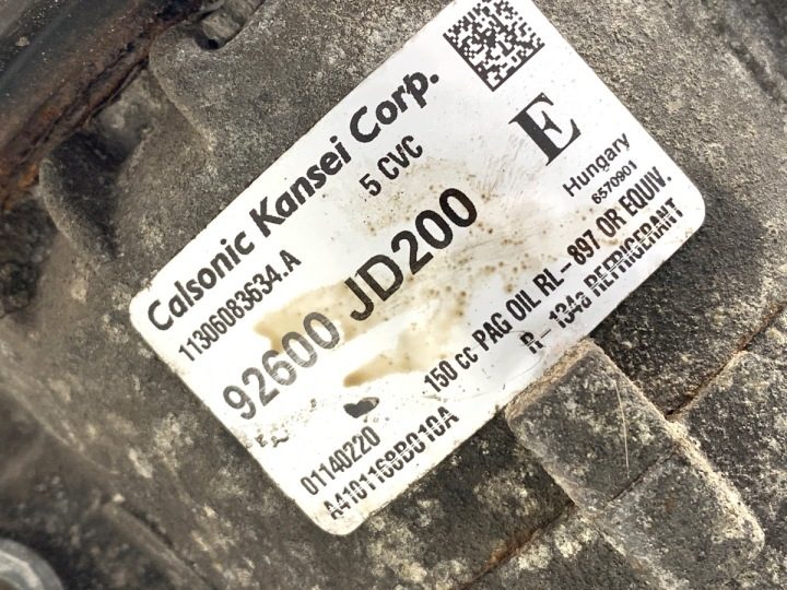 КОМПРЕССОР КОНДИЦИОНЕРА NISSAN QASHQAI J10 92600JD200 2.0 141 л.с. 06-14, фото 5