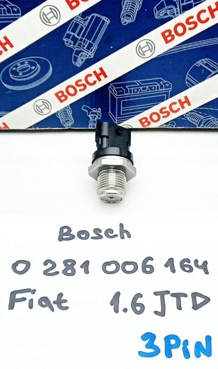 W-wa 0281006164 OE ДАТЧИК ДАВЛЕНИЯ ТОПЛИВА В МОЛДИНГЕ ТОПЛИВНОГО 3 пин BOSCH, фото 2