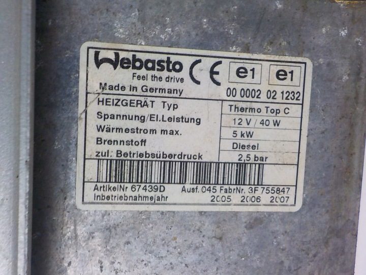 RANGE ROVER VOUGE L322 АВТОНОМНЫЙ ОТОПИТЕЛЬ WEBASTO 6900120 65849E, фото 6