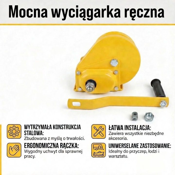 Лебедка ручная korbowa Aim Tools 2600LB (1179 кг), фото 5