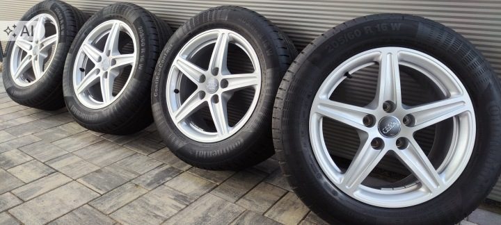 Диски Колеса Летние Audi A4 B8 B9 A6 C6 205/60 R16 92W Continental КАК НОВЫЕ, фото 1
