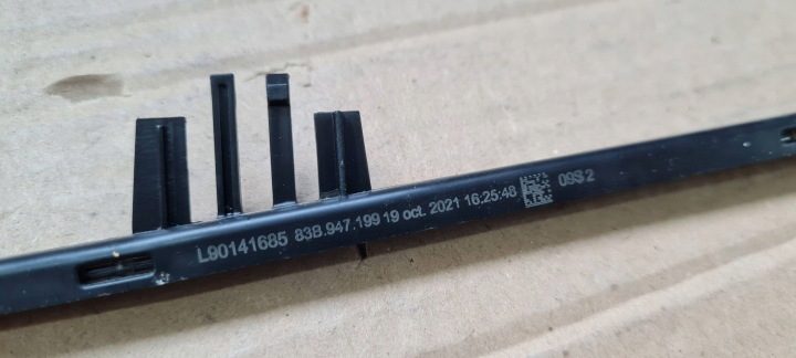 Q3 83A МОЛДИНГ ЦЕНТРАЛЬНОГО ТОННЕЛЯ LED ПОДСВЕТКА ЛЕВАЯ 83A947356Q, фото 10