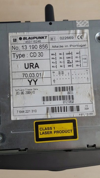 Автомагнитола Opel ASTRA H ZAFIRA B 1-DIN, фото 10