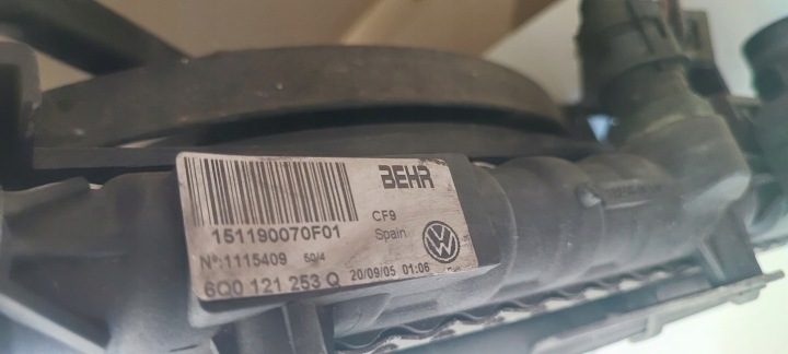 VW POLO IV 9N 03 г. 1.2 12V КОМПЛЕКТ РАДИАТОР ОХЛАЖДЕНИЯ КОНДИЦИОНЕРА ВЕНТИЛЯТОР, фото 5