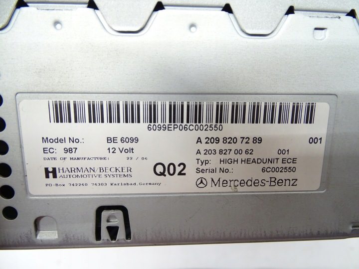 МАГНИТОЛА НАВИГАЦИЯ COMAND MERCEDES W209 CLK A2098207289, фото 7