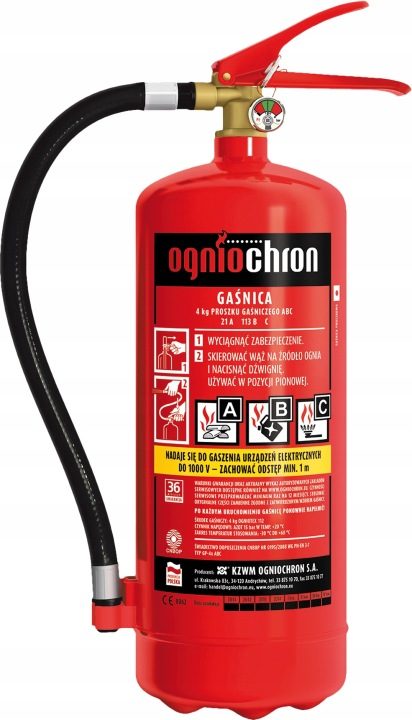 Огнетушитель порошковый Ogniochron GP-4x ABC/MP 4 кг, фото 2