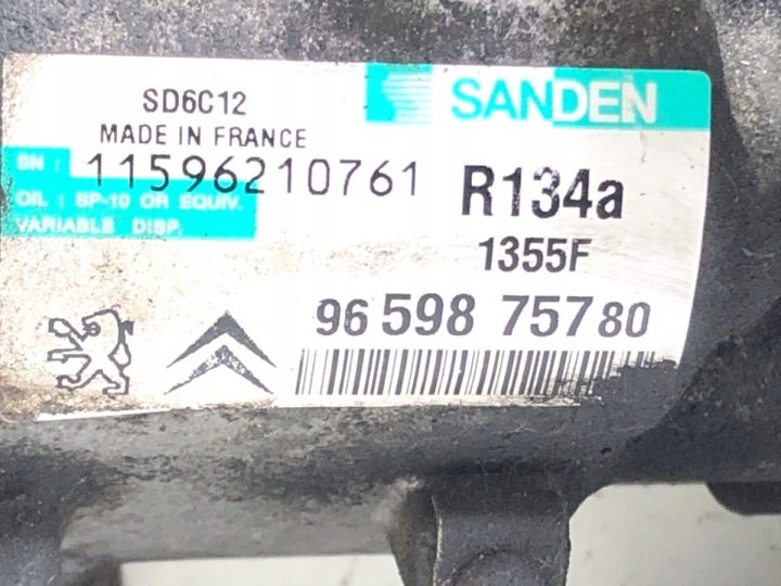 КОМПРЕССОР КОНДИЦИОНЕРА PEUGEOT 207 9659875780 1.6 120 л.с. 06-15, фото 4