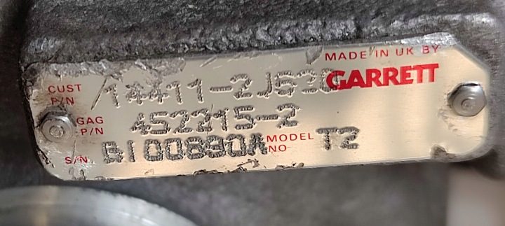 NISSAN PRIMERA P11 2.0 TD ТУРБОКОМПРЕССОР 452215-2 14411-2J620, фото 8