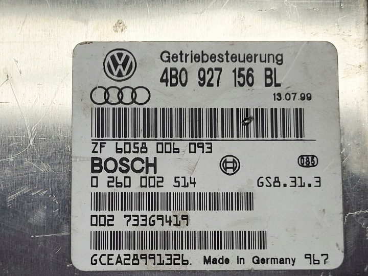 Блок управления коробки передач Audi A6 C5 универсал 4B0927156BL, фото 2
