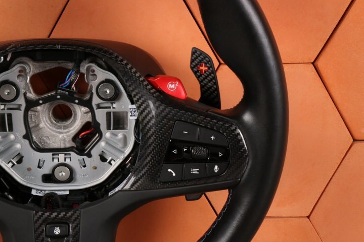 BMW M2 G87 M3 G80 G81 M4 G82 G83 РУЛЬ M-POWER С ПОДОГРЕВОМ ЛЕПЕСТКА АССИСТЕНТ, фото 6