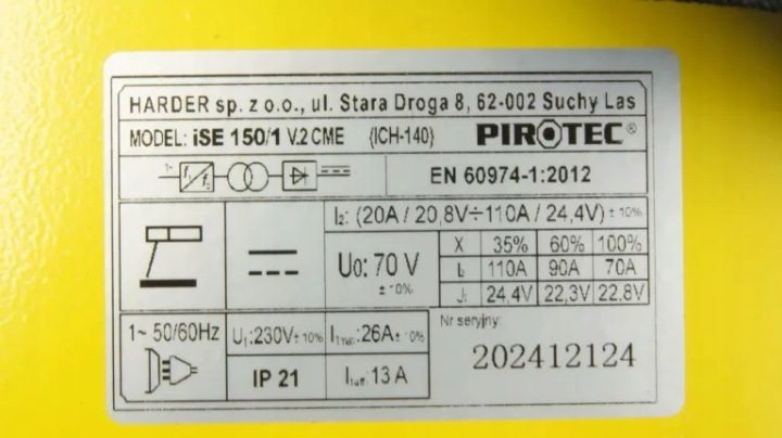 Сварочный аппарат инверторный MMA PIROTEC iSE 150/1, фото 3