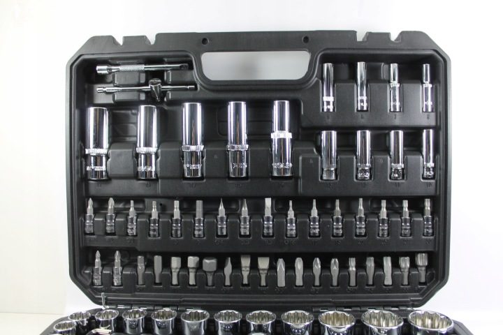 Proline комплект 113 шт. насадок CR-V 1/4" 1/2" 2 трещотки кейс 58113, фото 4