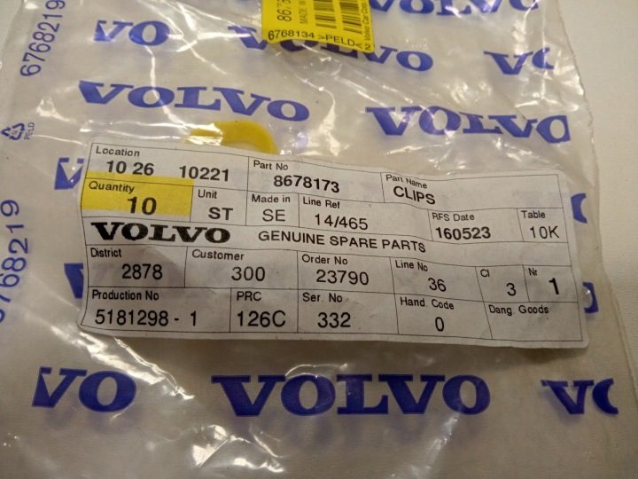 КЛИПСА ФАРЫ ПЕРЕДНЕЙ VOLVO S80 II V70 II XC60, фото 3