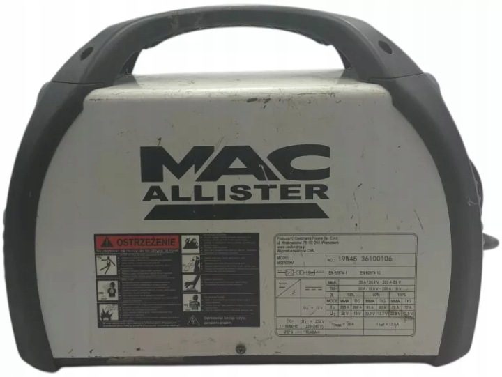 СВАРОЧНЫЙ АППАРАТ MACALLISTER MSIW200A+ КАБЕЛИ, фото 6