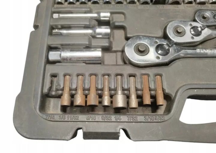 Комплект торцевых головок Stanley 201 элементов с grzechotkami Quick Release, фото 6
