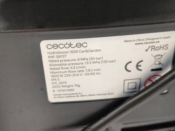Cecotec HydroBoost мойка высокого давления 1600W, фото 7