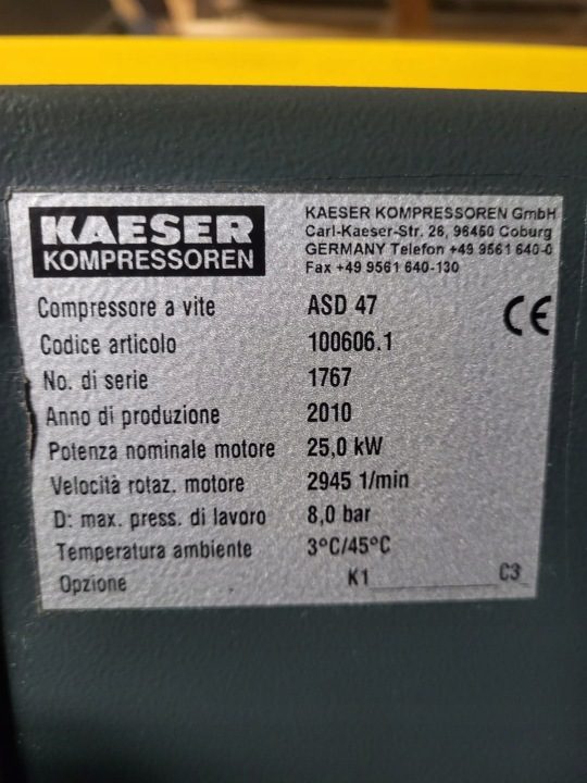 Компрессор масляный Kaeser ASD47T SFC 0 l 11 бар, фото 2