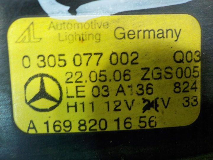 MERCEDES CLK W209 РЕСТАЙЛИНГ 1.8 бензин АКПП КУПЕ 2D 06 г. противотуманная фара правая A1698201656, фото 4