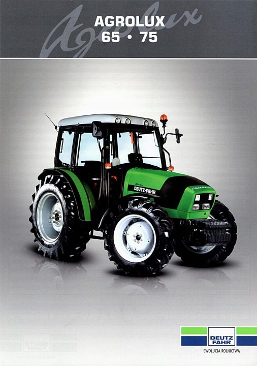ПРОСПЕКТ DEUTZ-FAHR AGROLUX 65 / 75. ТРАКТОРЫ СЕЛЬСКОХОЗЯЙСТВЕННЫЕ, фото 1