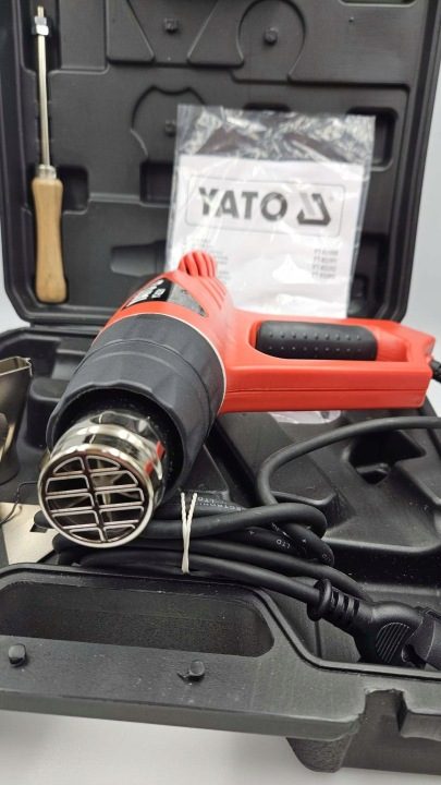 Термофен электрический 2000W 350/550°C аксессуары кейс YATO YT-82291, фото 3