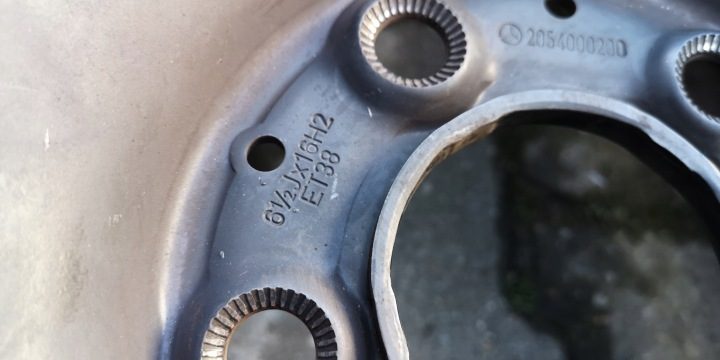Штампованный диск Mercedes-Benz OE MERCEDES C КЛАСС W205 A205 6.5" x 16" 5x112 ET 38, фото 8