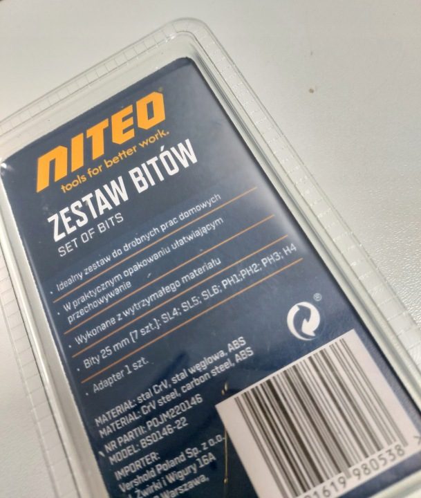 Комплект бит для wkretarki Niteo Tools 8 шт., фото 4