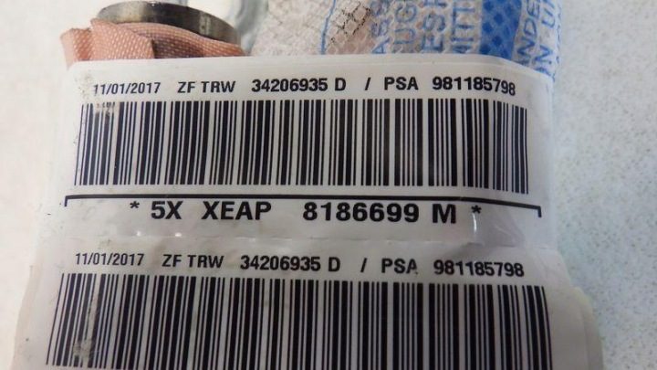 ШТОРКА AIRBAG ПРАВЫЙ CITROEN C3 III ХЭТЧБЕК 981185798 34206935, фото 7