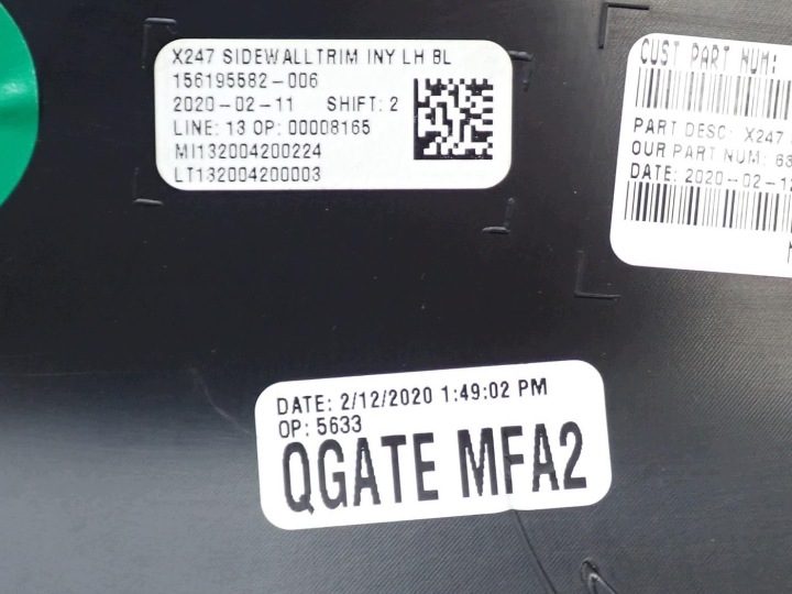 НАКЛАДКА ПОРОГА СТОЙКИ ДИВАНА ЛЕВАЯ ЗАДНЯЯ A247690Y003 MERCEDES GLB 247 X247 20 г., фото 5