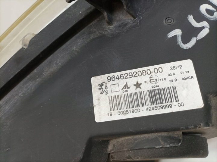 ФАРА ПЕРЕДНЯЯ ЛЕВАЯ ЕВРОПА 9646292080 Peugeot 307 I (2001-2008), фото 3