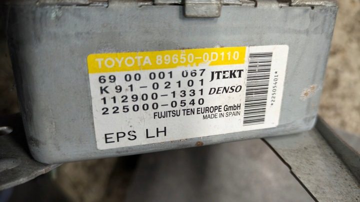 Блок управления ЭУР Toyota Yaris II 89650-0D110 05-14, фото 3