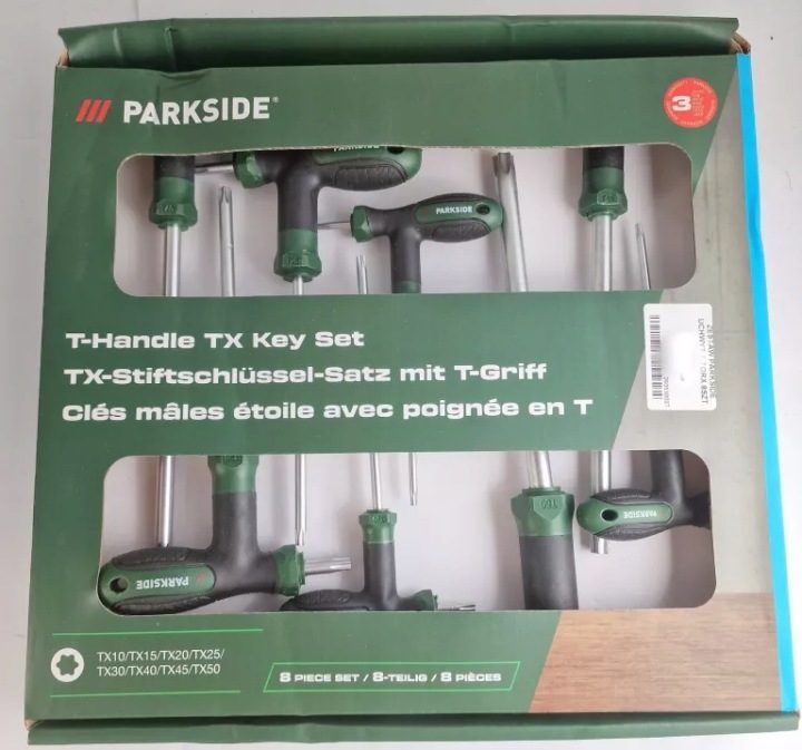 Комплект ключей trzpieniowych Torx TX 8 шт. PARKSIDE с кронштейном T10-T50, фото 1