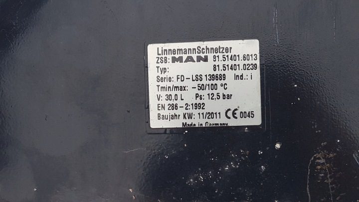 Бак ресивер 30L. MAN TGL TGM, фото 2