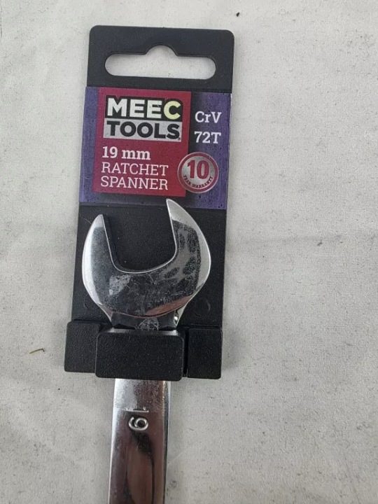 РОЖКОВЫЙ КЛЮЧ ТРЕЩОТКА 19 мм MEEC TOOLS, фото 2