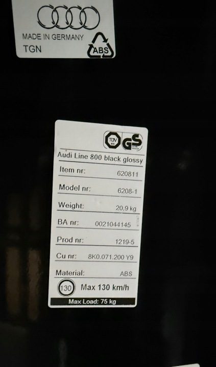 BOKS НА КРЫШУ 405L ОРИГИНАЛ БАЛКИ РЕЙЛИНГИ НА КРЫШУ AUDI A6 8K0071200 ЧЕРНЫЕ, фото 7