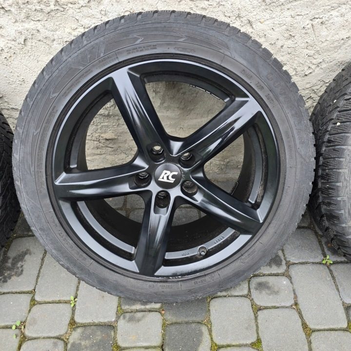 ЛИТЫЕ ДИСКИ BROCK RC 17 ET35 AUDI A4 A5 ЗИМНИЕ ШИНЫ 7 мм 2019 г., фото 4